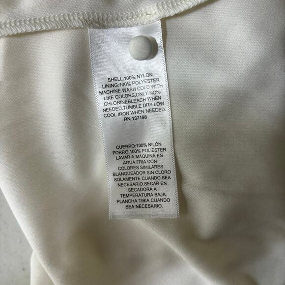 Danielle Bernstein Women Cream Tie Waist Mini Dress Large Romantic Cottagecore - Picture 10 of 12